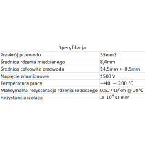 Przewód ekranowany 35mm2 pomarańczowy