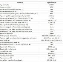 Stycznik 800A DC SZJ800A-S-M/48V