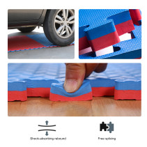 Mata puzzle piankowe 100x100x4 żółty/niebieski