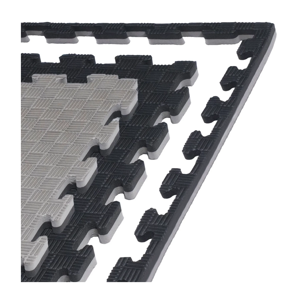 Mata puzzle piankowe 100x100x2 czarny/szary