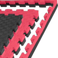 Mata puzzle piankowe 100x100x3 czerwony/czarny